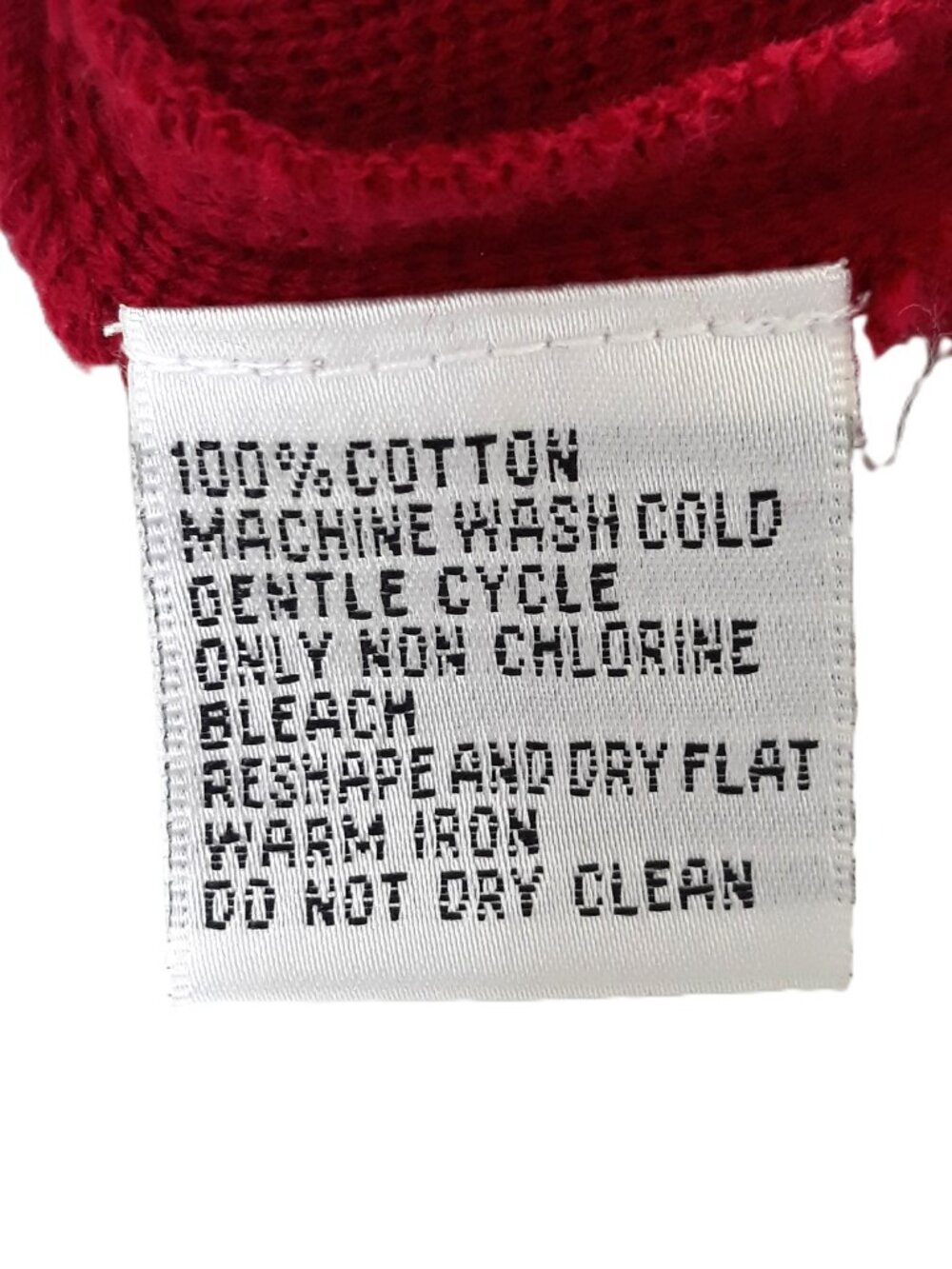 Talbots Sweater Blazer Jacket Red 100% Cotton Large - Picture 6 of 7